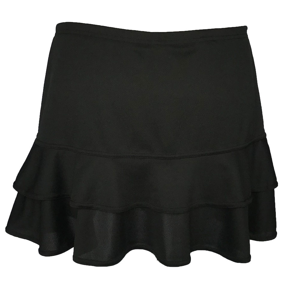 Tennis Skirt - Frilled Black | LGPG Tennis NZ
