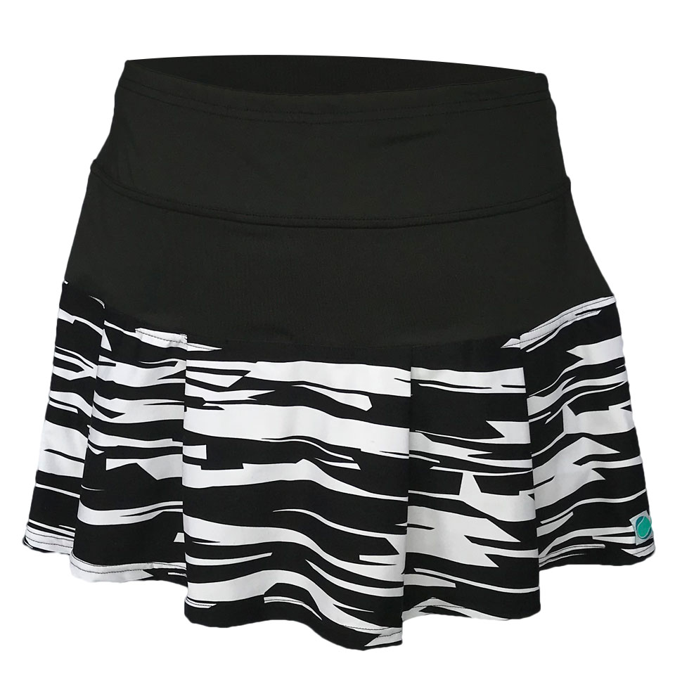 Box Pleat Skirt - Fractured Black
